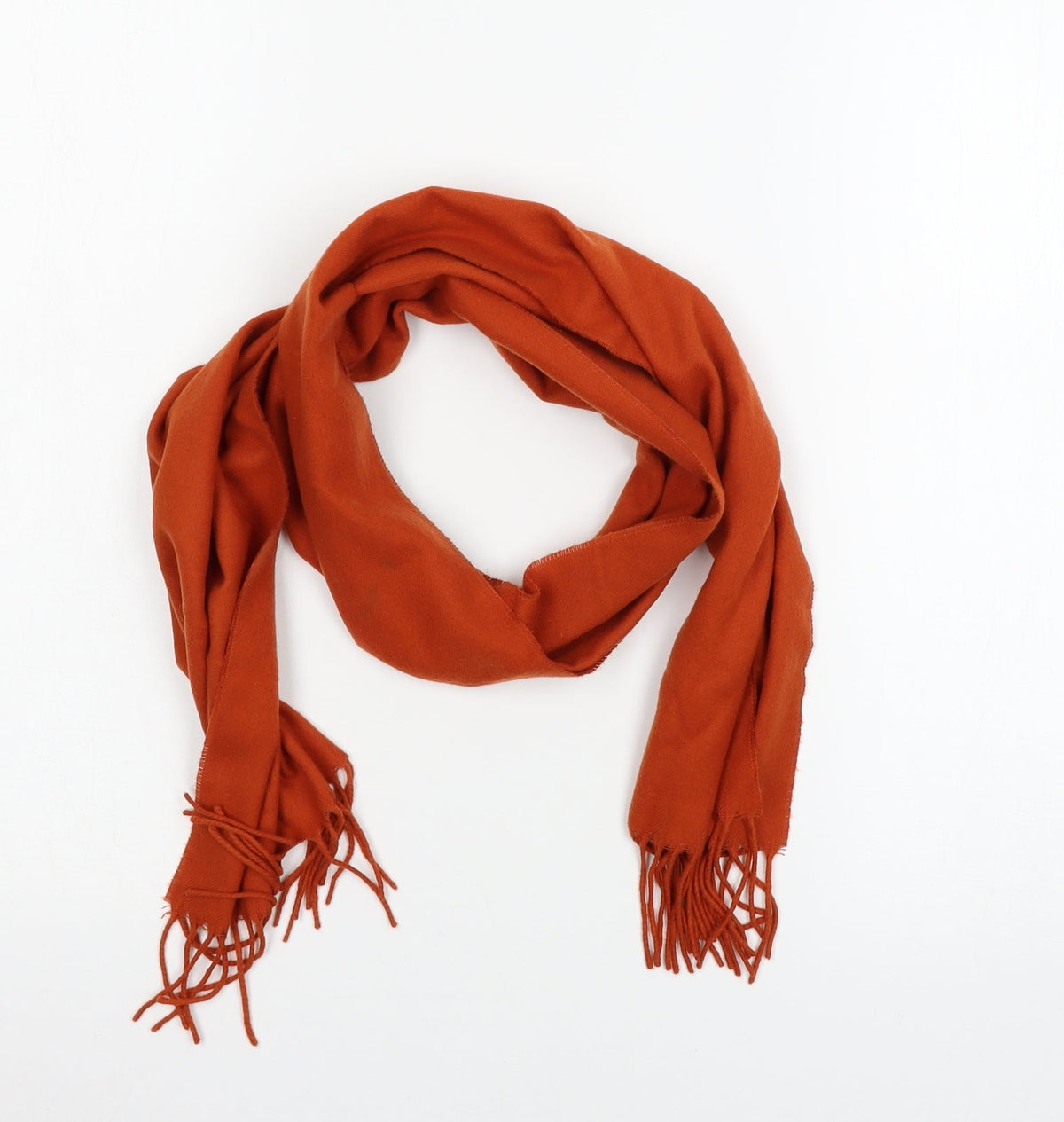 Preworn Womens Orange  Knit  Scarf