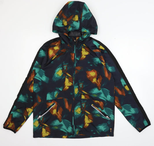 TU Womens Blue Geometric  Jacket  Size 8