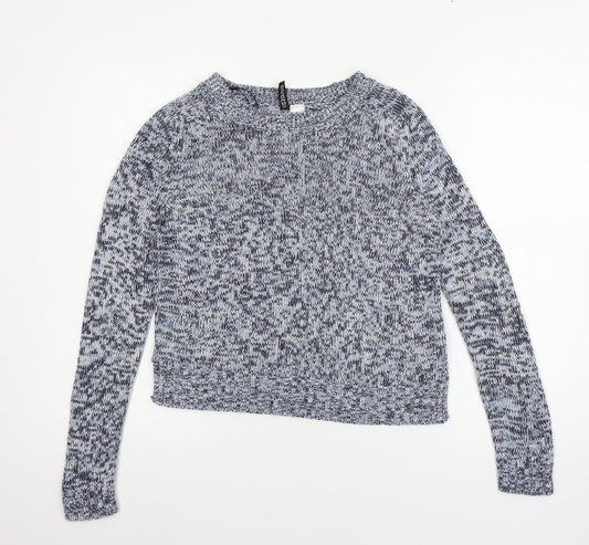H&M Womens Blue  Knit Pullover Jumper Size XS