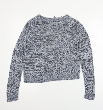 H&M Womens Blue  Knit Pullover Jumper Size XS