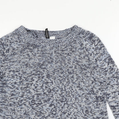 H&M Womens Blue  Knit Pullover Jumper Size XS