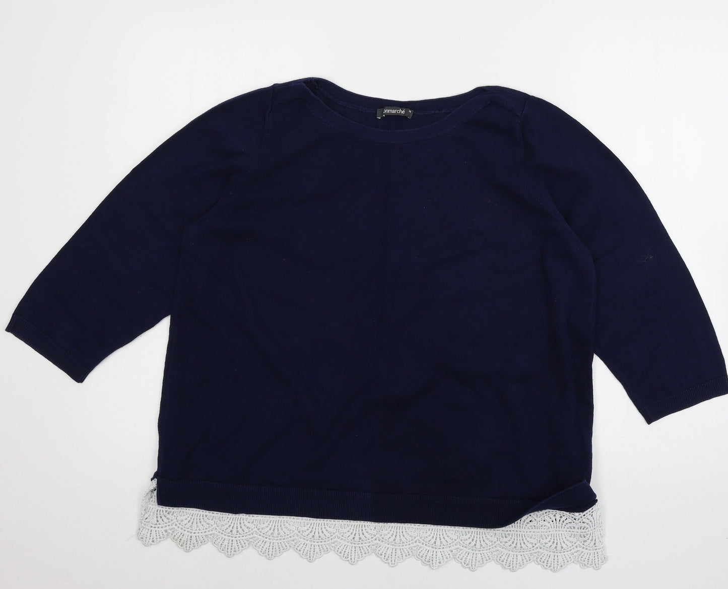 Womens UK Size M Bonmar Blue Pullover Jumper