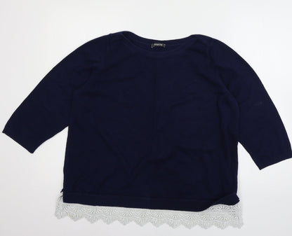 Womens UK Size M Bonmar Blue Pullover Jumper