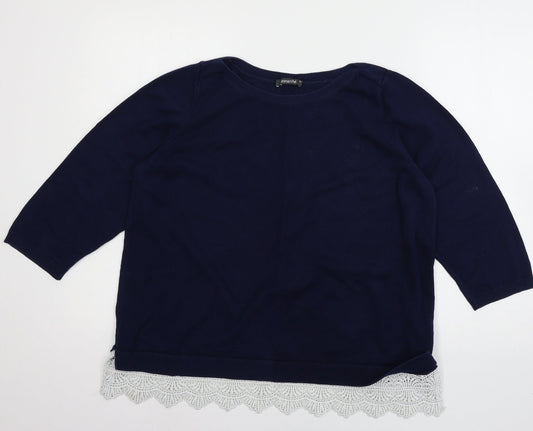 Womens UK Size M Bonmar Blue Pullover Jumper