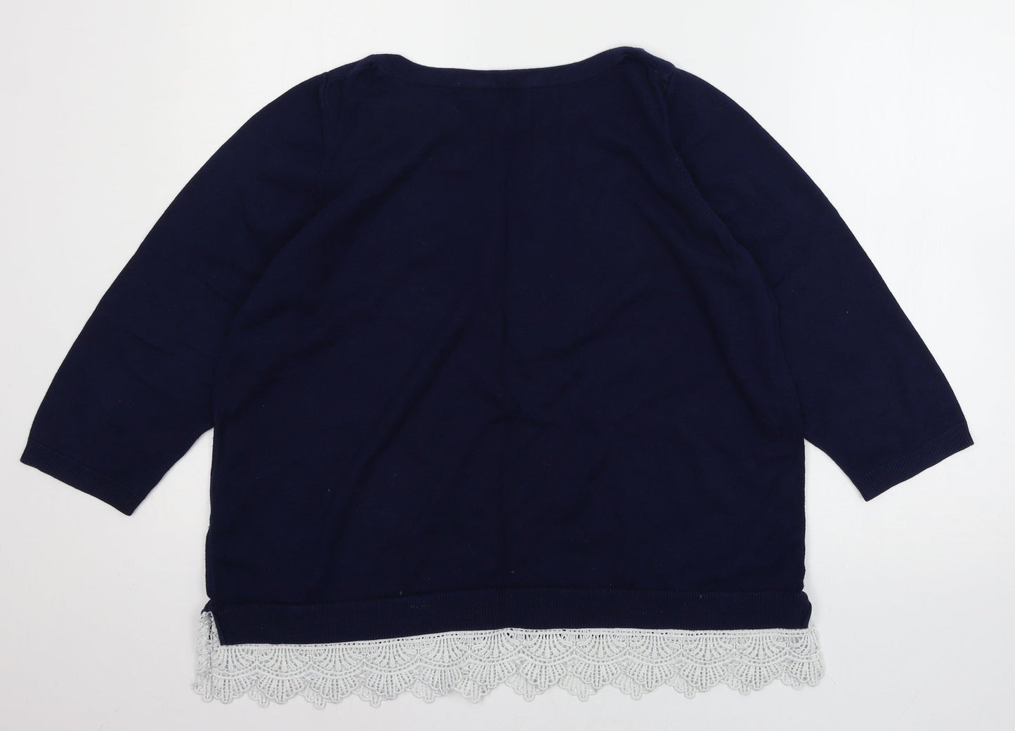 Womens UK Size M Bonmar Blue Pullover Jumper