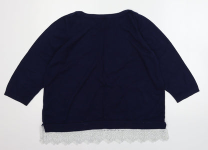 Womens UK Size M Bonmar Blue Pullover Jumper