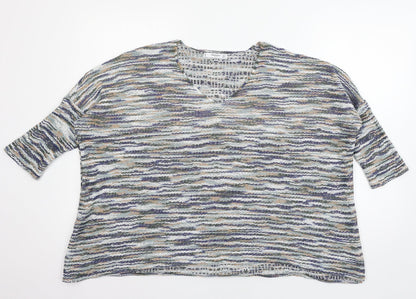 Womens UK Size M Mango Multicoloured Pullover Jumper