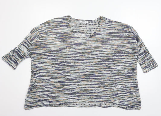 Womens UK Size M Mango Multicoloured Pullover Jumper