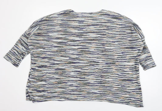 Womens UK Size M Mango Multicoloured Pullover Jumper