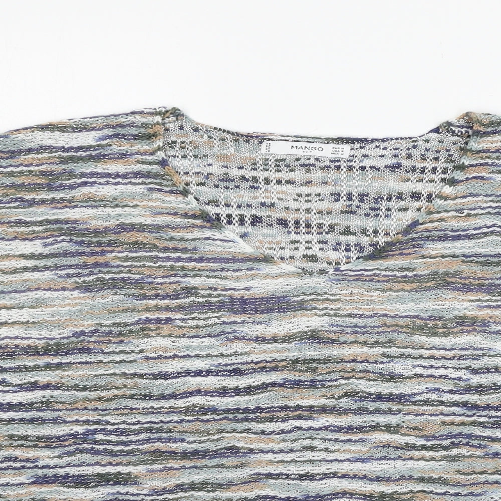Womens UK Size M Mango Multicoloured Pullover Jumper