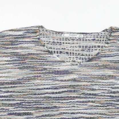 Womens UK Size M Mango Multicoloured Pullover Jumper