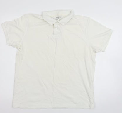 Cedar wo Mens White  Jersey  T-Shirt Size L