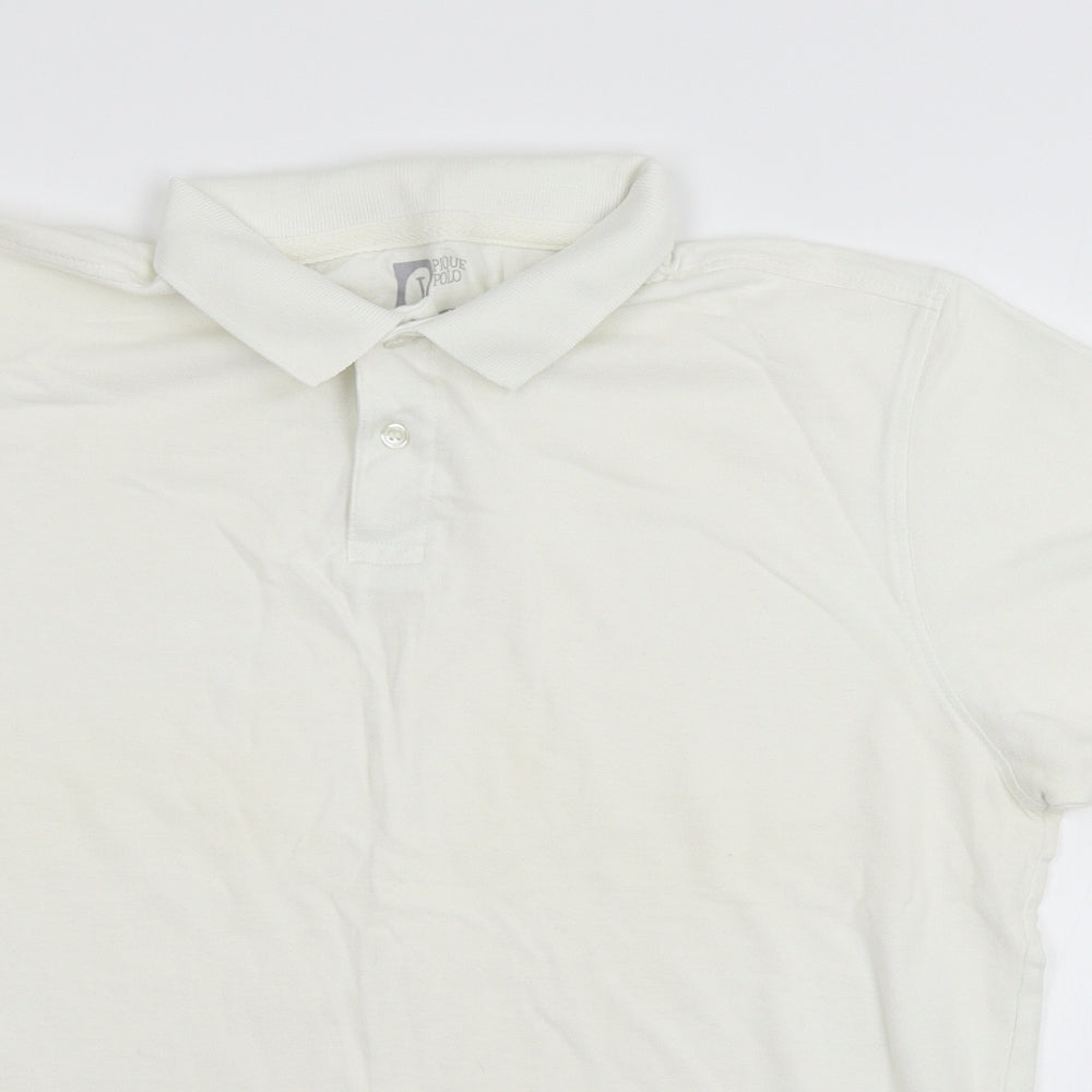 Cedar wo Mens White  Jersey  T-Shirt Size L