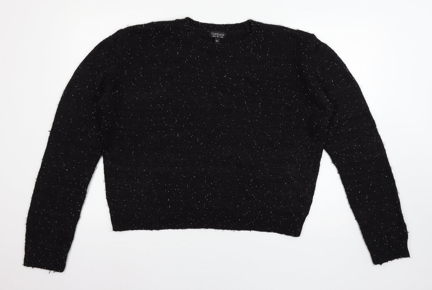 Womens UK Size 16 Topshop Black Pullover Jumper