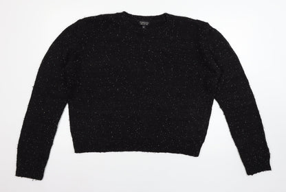 Womens UK Size 16 Topshop Black Pullover Jumper