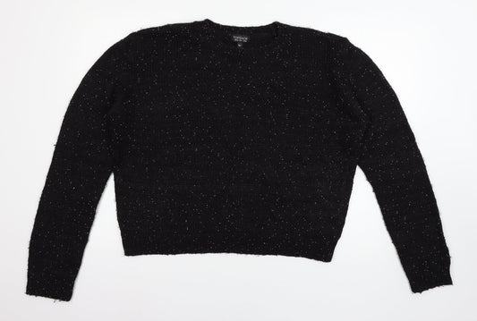 Womens UK Size 16 Topshop Black Pullover Jumper