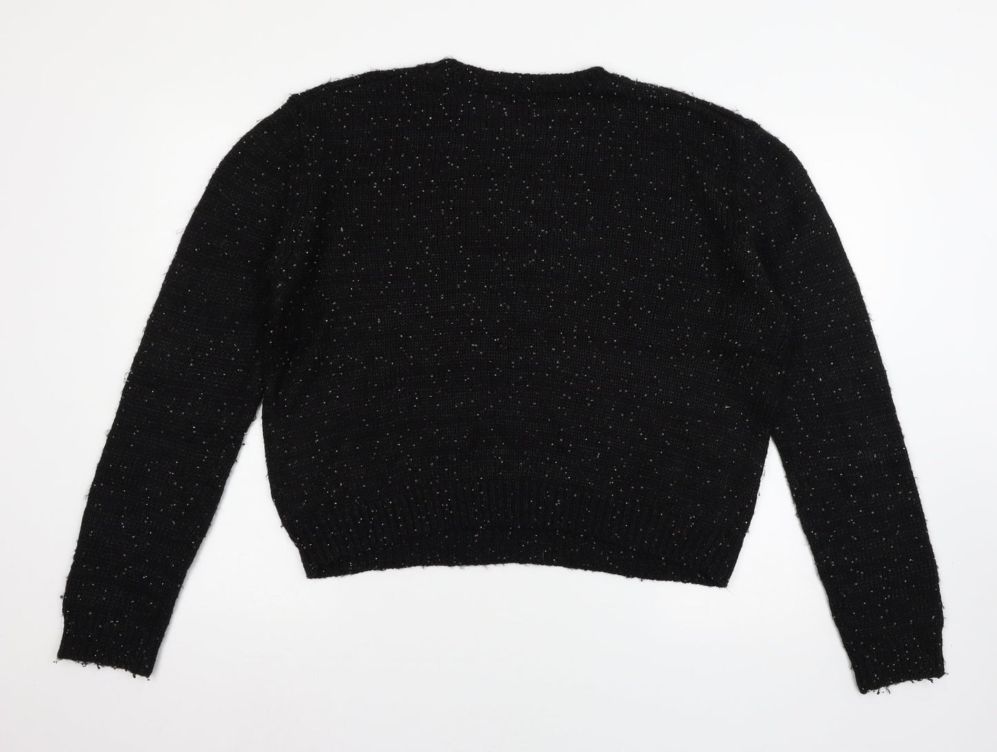 Womens UK Size 16 Topshop Black Pullover Jumper