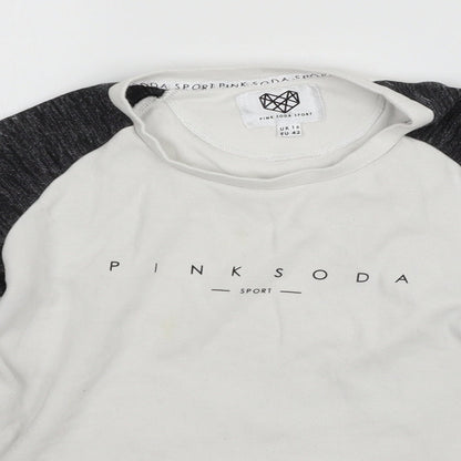 Pink soda spo Girls White  Jersey Pullover Sweatshirt Size 16 Years