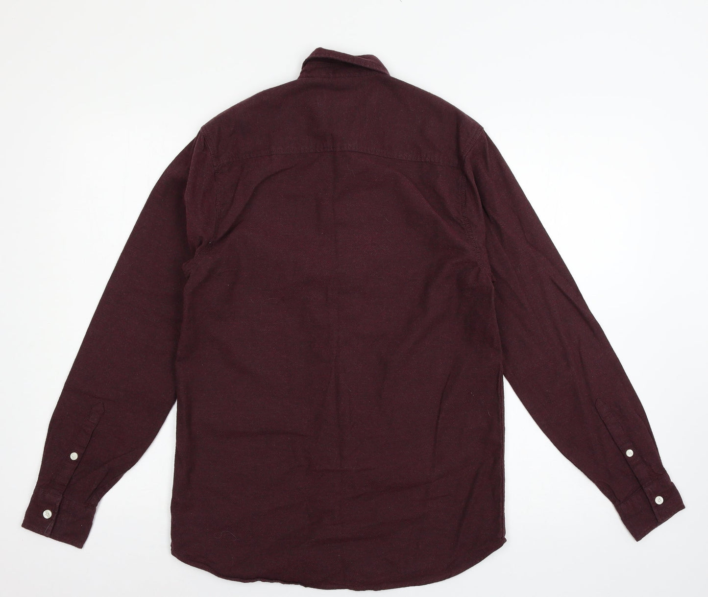 Mens UK Size XS Topman Red  Button-Up Long Sleeve Casual Shirt