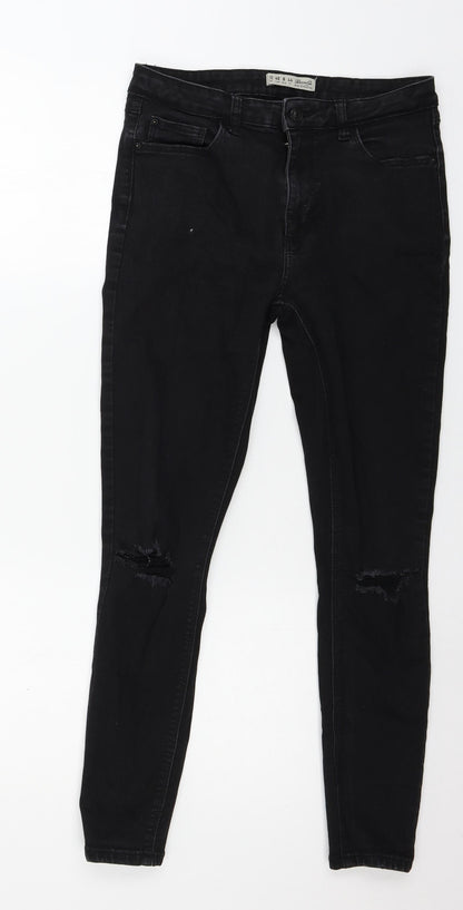 Denim & Womens Black  Denim Skinny Jeans Size 12 L26 in