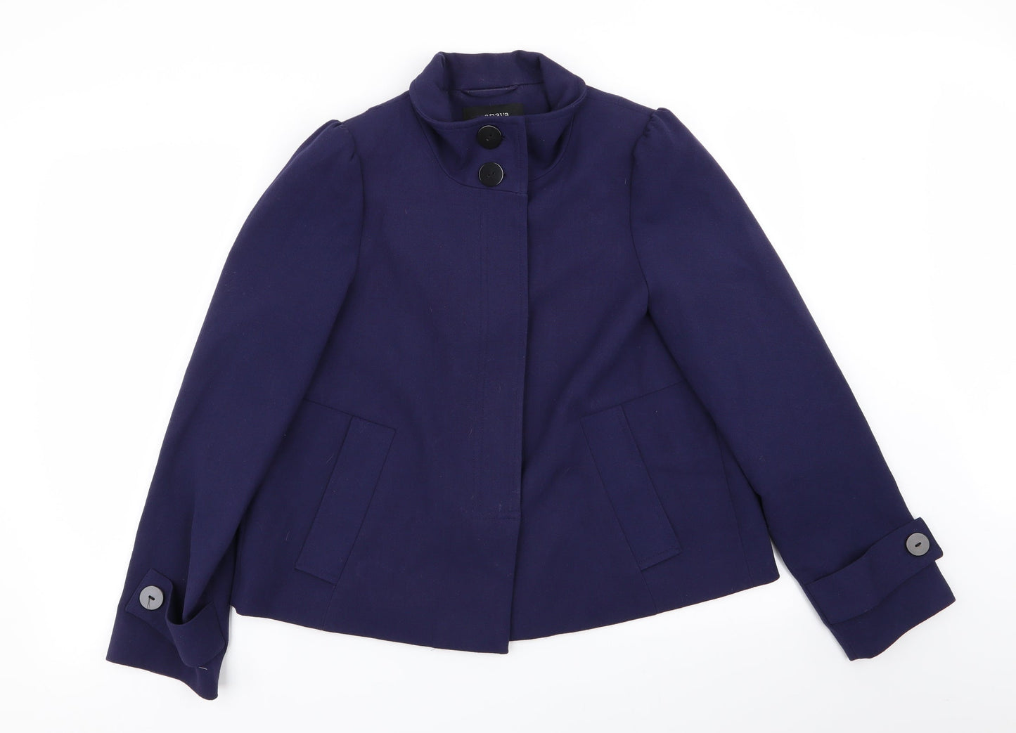 Womens UK Size 14 Papaya Blue Overcoat