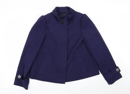 Womens UK Size 14 Papaya Blue Overcoat
