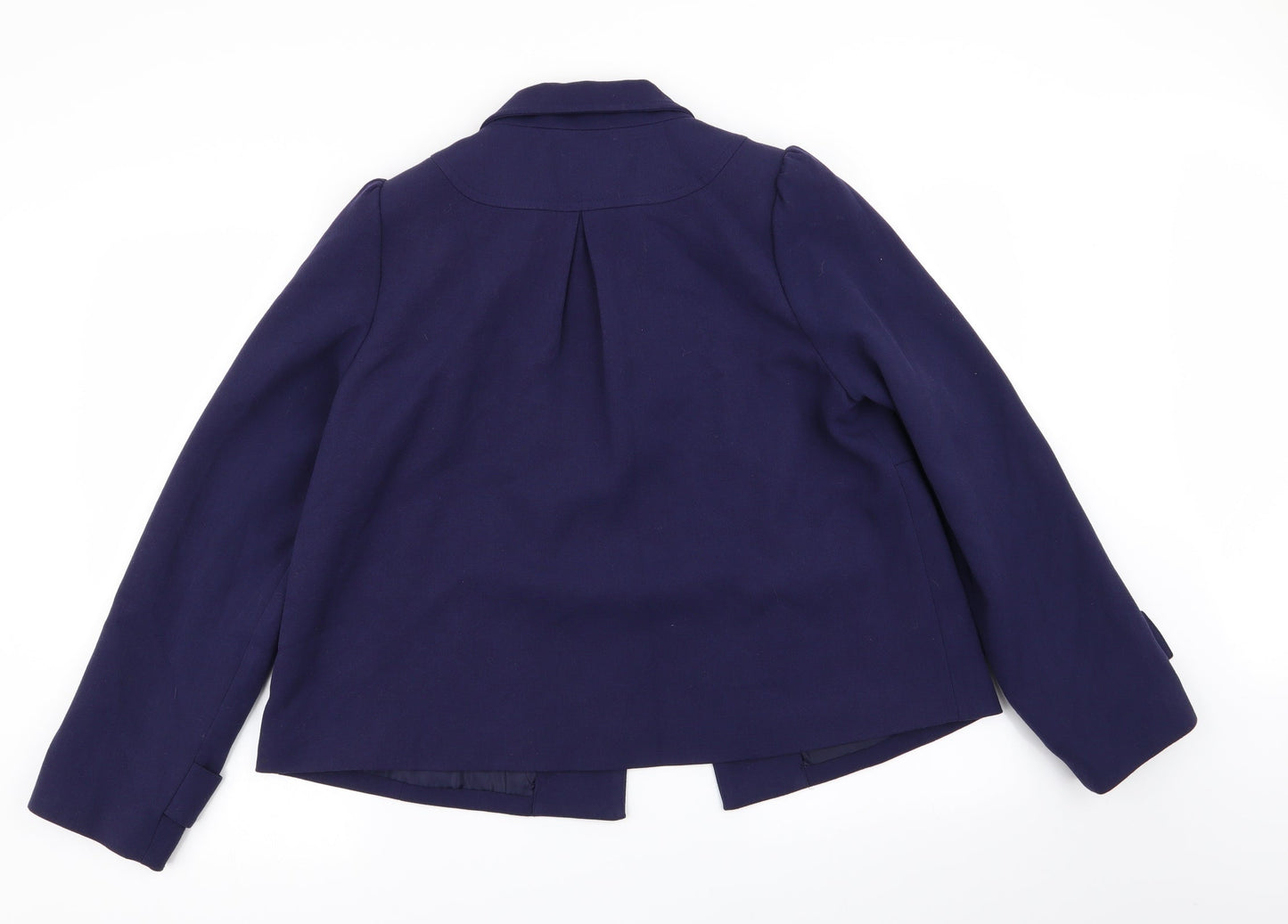 Womens UK Size 14 Papaya Blue Overcoat