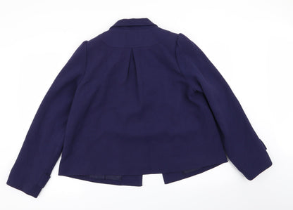Womens UK Size 14 Papaya Blue Overcoat