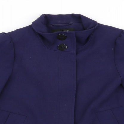 Womens UK Size 14 Papaya Blue Overcoat