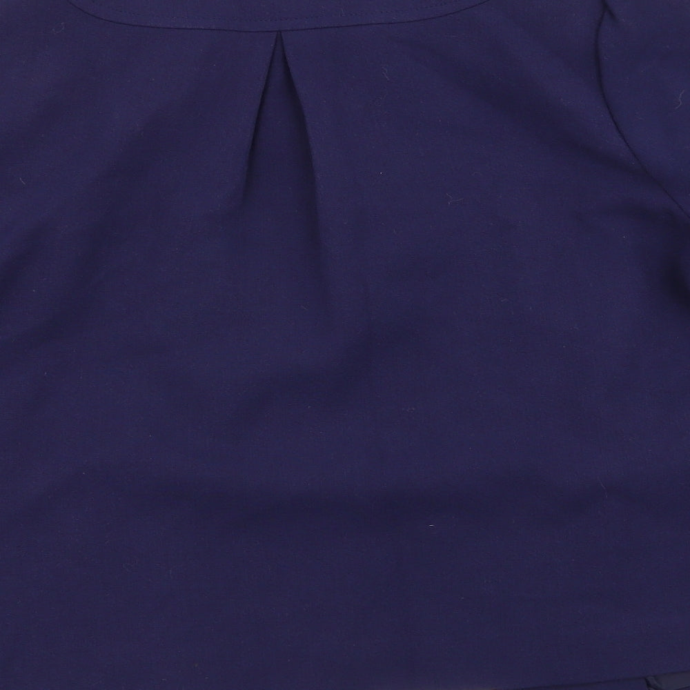 Womens UK Size 14 Papaya Blue Overcoat