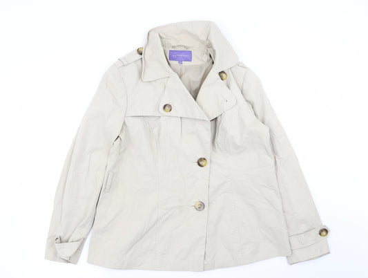 Autonomy Womens Beige   Overcoat Coat Size 14
