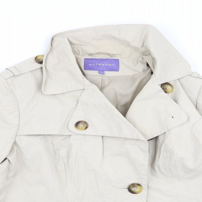 Autonomy Womens Beige   Overcoat Coat Size 14