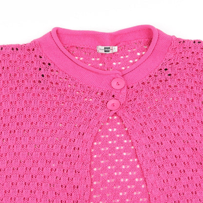 sixth Avenue Womens Purple Geometric  Cardigan Jumper Size L  - Size L/XL