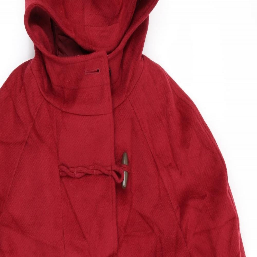 Womens UK Size 8 M&S Red Overcoat