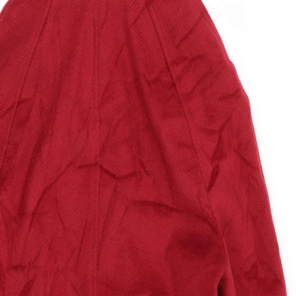 Womens UK Size 8 M&S Red Overcoat