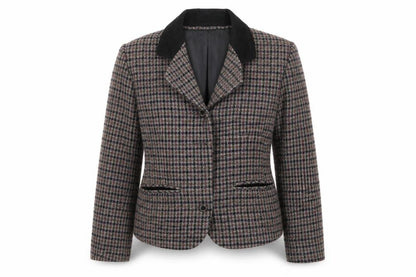 junk girl Womens Multicoloured Check  Jacket Blazer Size S