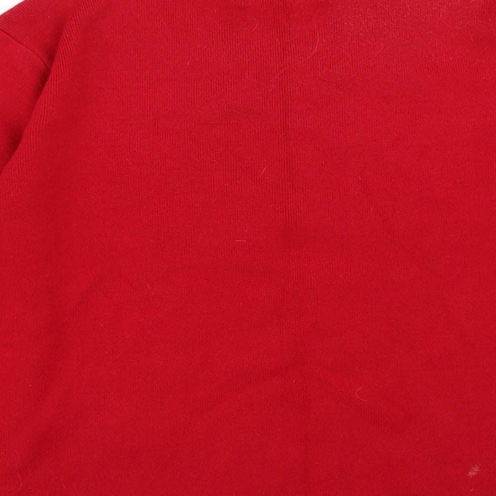 Womens UK Size M Jumper Red Pullover Jumper