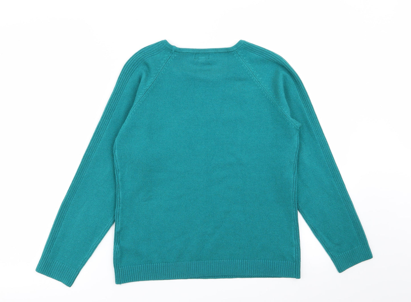 Womens UK Size M Filati Green Pullover Jumper