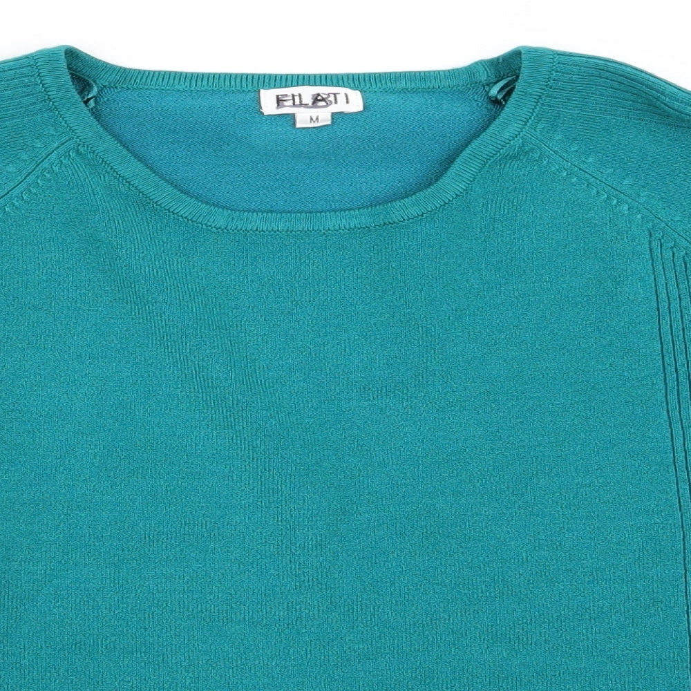 Womens UK Size M Filati Green Pullover Jumper