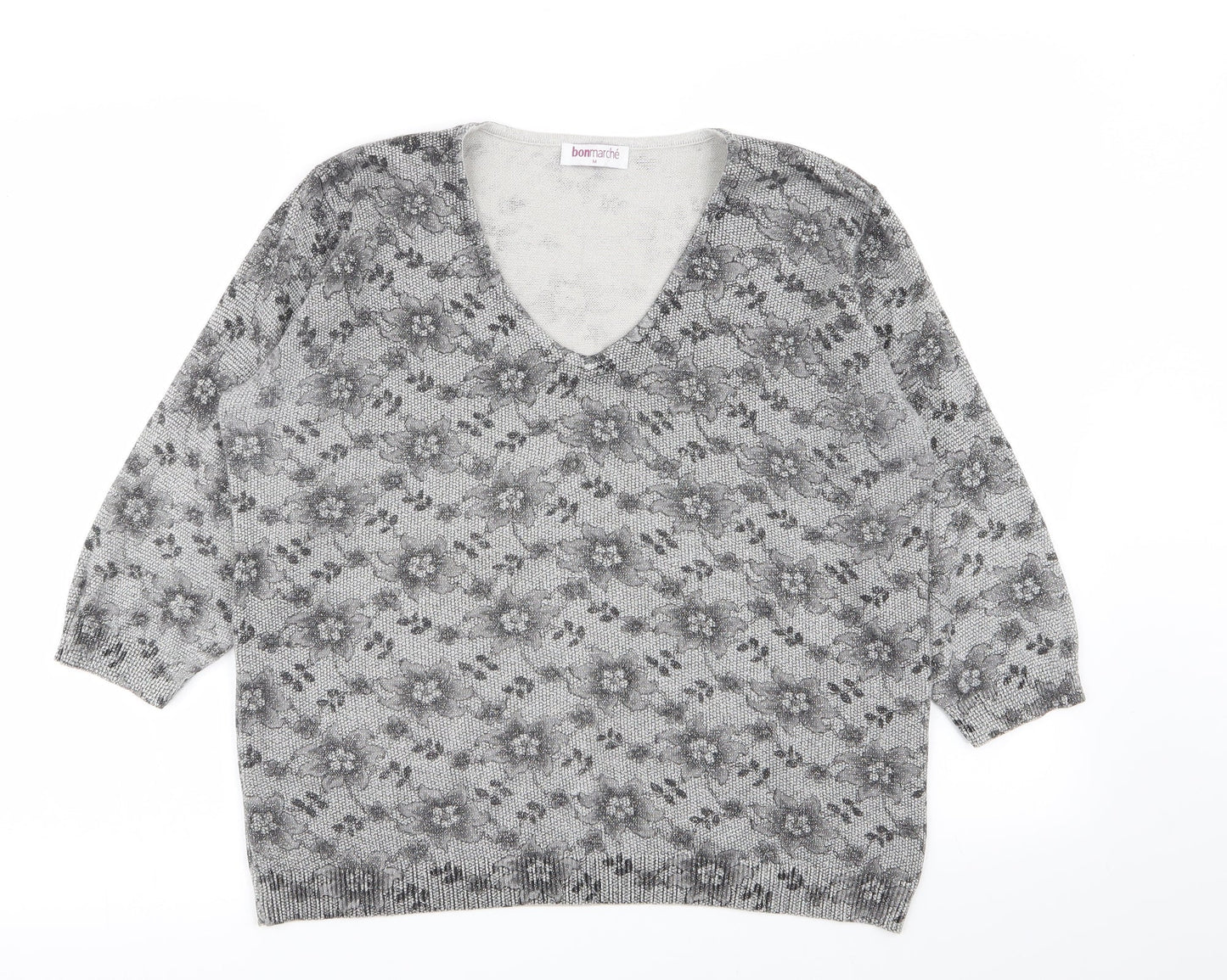 Womens UK Size M Bonmarché Grey Pullover Jumper