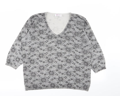 Womens UK Size M Bonmarché Grey Pullover Jumper