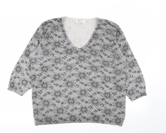 Womens UK Size M Bonmarché Grey Pullover Jumper
