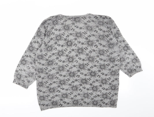 Womens UK Size M Bonmarché Grey Pullover Jumper