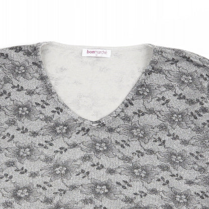Womens UK Size M Bonmarché Grey Pullover Jumper