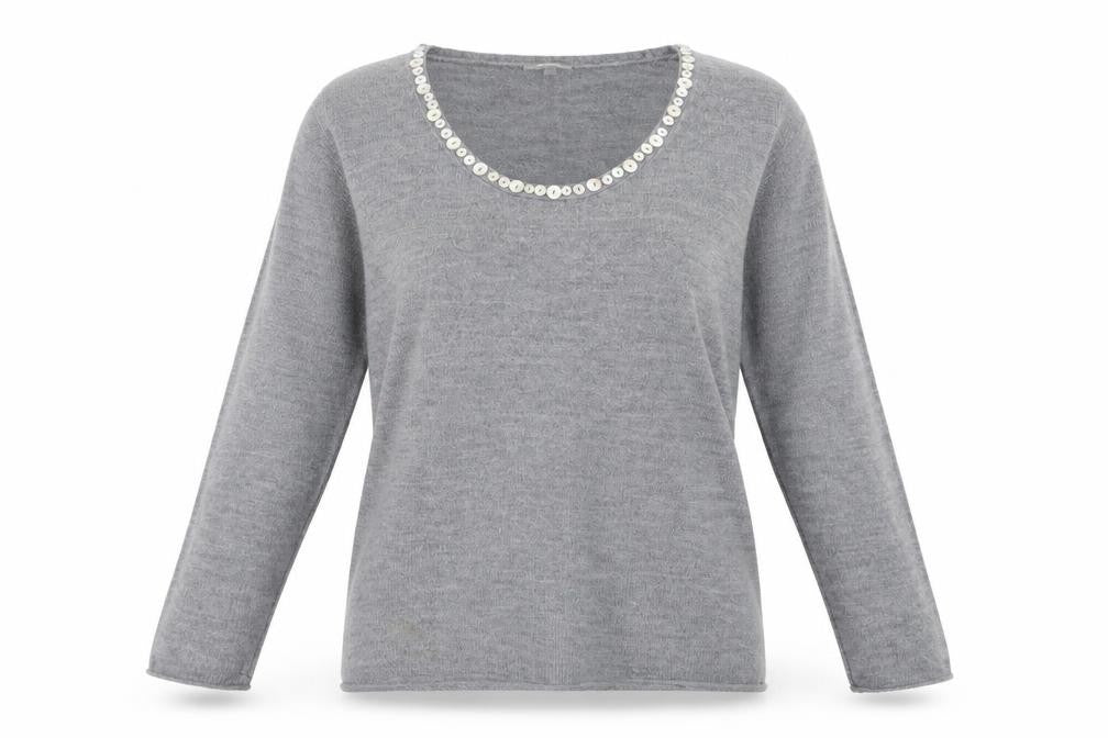 Womens UK Size 12 Per Una Grey Pullover Jumper