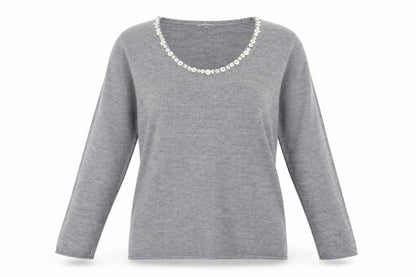 Womens UK Size 12 Per Una Grey Pullover Jumper