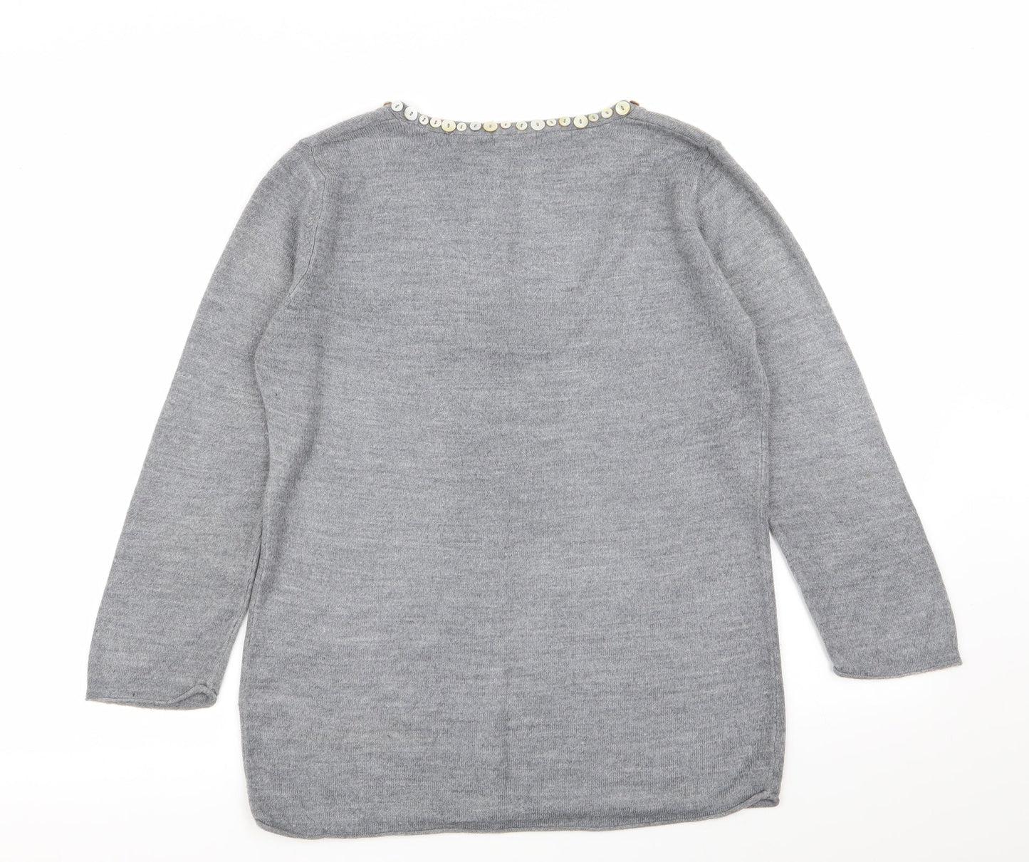 Womens UK Size 12 Per Una Grey Pullover Jumper