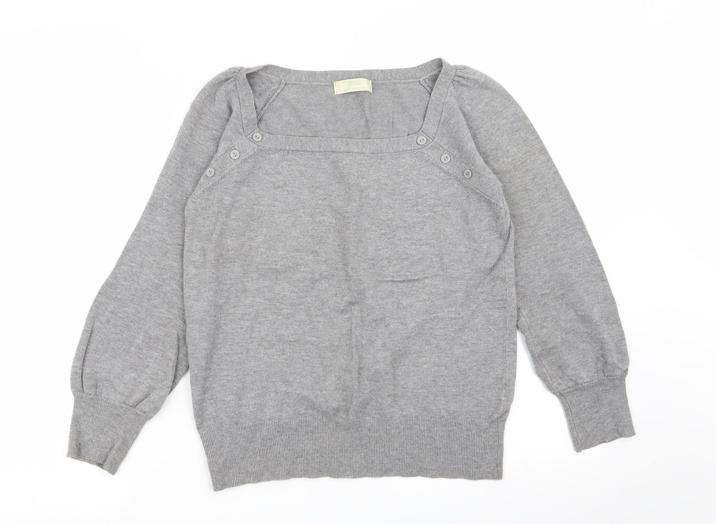 Womens UK Size 12 M&S Grey Pullover Jumper