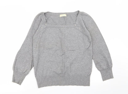 Womens UK Size 12 M&S Grey Pullover Jumper