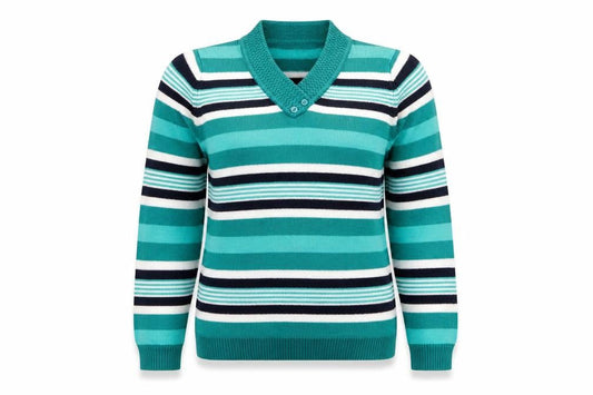Womens UK Size S isle Multicoloured Pullover Jumper